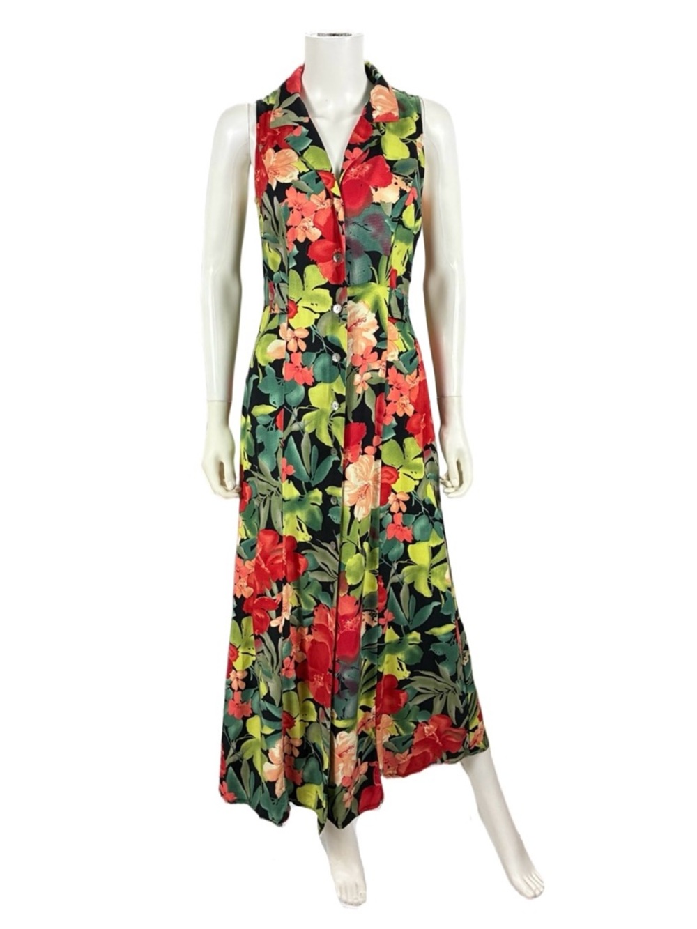 Scarlett Vintage 90's Tropical Floral Maxi Dress